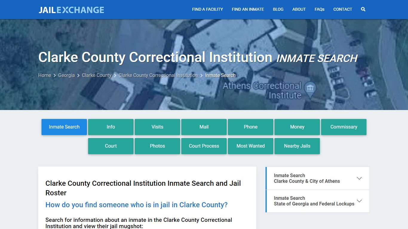 Clarke County Correctional Institution Inmate Search